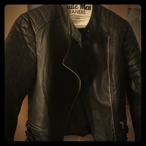 Black leather jacket
